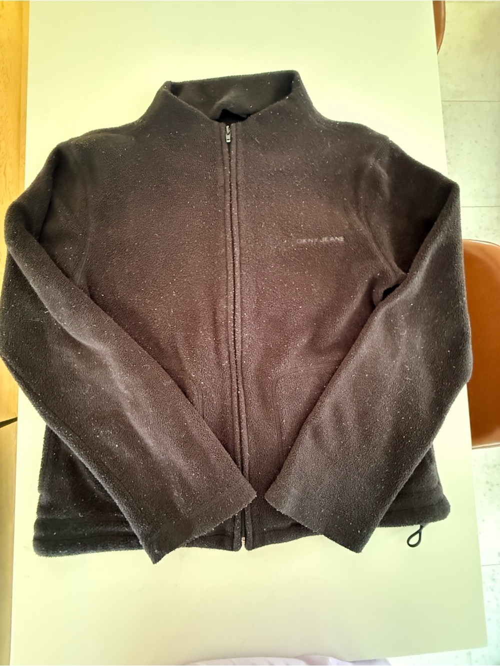 Vintage DKNY Jeans Black Full-Zip Fleece Jacket